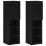 Gabinete de TV 2 pcs Negro 30.5 x 30 x 102 cm