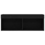Gabinete de TV Roble Negro 80 x 30 x 30 cm Madera contrachapada