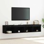 Gabinete de TV 2 pcs Roble negro 80 x 30 x 30 cm