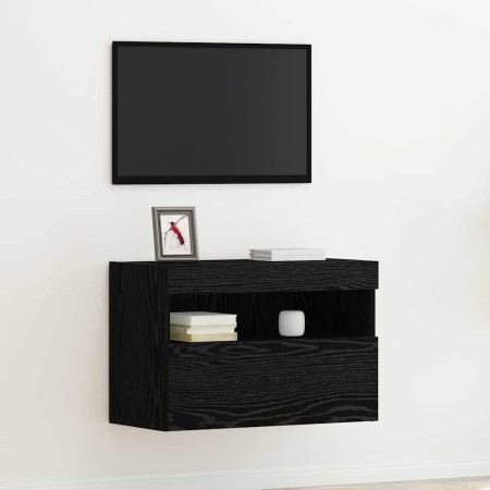 Mueble de TV Montado en la Pared Roble negro 60 x 30 x 40 cm en Muebles TV | Comprar online en Foro24