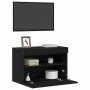 Mueble de TV Montado en la Pared Roble negro 60 x 30 x 40 cm