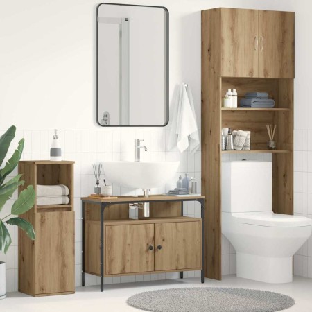 Mueble para lavabo de baño Roble artisan 80 x 30 x 60 cm