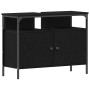 Mueble para lavabo de baño Roble negro 80 x 30 x 60 cm