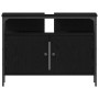 Mueble para lavabo de baño Roble negro 80 x 30 x 60 cm