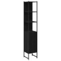 Gabinete de Baño con estante Roble negro 33 x 33 x 185.5 cm