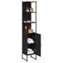 Gabinete de Baño con estante Roble negro 33 x 33 x 185.5 cm