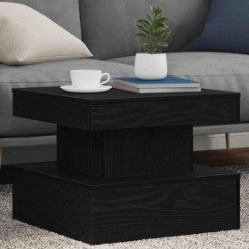 Mesa de centro con luces LED roble negro 50x50x40 cm en Mesas de centro | Comprar online en Foro24