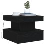 Mesa de centro con luces LED roble negro 50x50x40 cm en Mesas de centro | Comprar online en Foro24