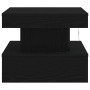 Mesa de centro con luces LED roble negro 50x50x40 cm en Mesas de centro | Comprar online en Foro24