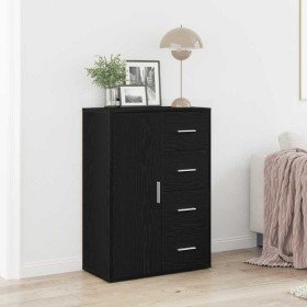 Vitrina Roble negro 60 x 31 x 84 cm Madera contrachapada en Aparadores | Comprar online en Foro24