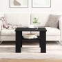 Mesa de Café Roble negro 60 x 60 x 42 cm Madera contrachapada