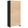 Armario con puerta Negro 90 x 52 x 200 cm Madera contrachapada en Armarios roperos | Comprar online en Foro24