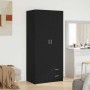 Armario Roble Negro 80 x 52 x 180 cm Madera contrachapada en Armarios roperos | Comprar online en Foro24