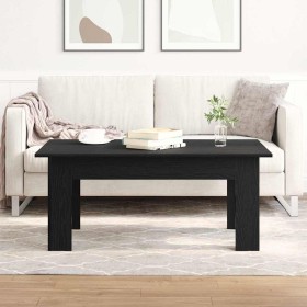 Mesa de Café Roble negro 100 x 60 x 42 cm Madera contrachapada