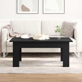 Mesa de Café Roble negro 100 x 60 x 42 cm Madera contrachapada