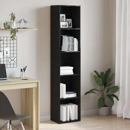 Librería de roble negro 40x30x189 cm Madera de ingeniería