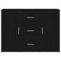 Aparador roble negro 91x29,5x65 cm madera de ingeniería