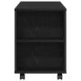 Mueble TV ruedas madera ingeniería roble negro 102x34,5x43cm