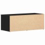 Soporte de TV Negro 80 x 34 x 30 cm Madera contrachapada