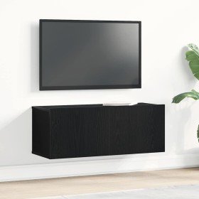 Muebles para TV Montaje en la pared Roble negro 80 x 30 x 30 cm en Muebles TV | Comprar online en Foro24