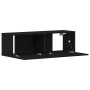 Muebles para TV Roble negro 100 x 30 x 30 cm