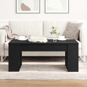 Mesa de Café Roble negro 102 x 55 x 42 cm Madera contrachapada