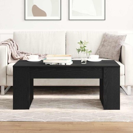 Mesa de Café Roble negro 102 x 55 x 42 cm Madera contrachapada