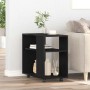 Mesa auxiliar de roble negro, 70 x 35 x 60 cm, madera de