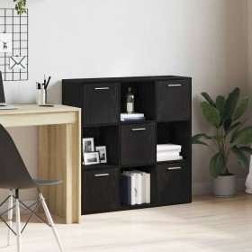 Librería de roble negro 90x28x90 cm Madera de ingeniería en Librerías y estanterías | Comprar online en Foro24