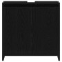 Armario de baño madera contrachapada negro roble 60x33x60 cm