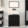 Cabinet de Baño con almacenamiento Roble Negro 60 x 33 x 61 cm