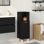 Gabinete de Baño con almacenamiento Roble Negro 30 x 30 x 95 cm
