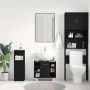 Armario de Baño con almacenamiento Roble Negro 60 x 32 x 54 cm