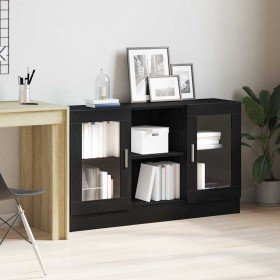 Vitrina Roble Negro 120 x 30,5 x 70 cm Madera contrachapada en Aparadores | Comprar online en Foro24