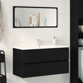 Gabinete de Lavabo para Baño Roble Negro 90 x 38,5 x 45 cm en Tocadores de baño | Comprar online en Foro24