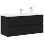 Mueble para lavabo roble negro 100x38,5x45 cm madera ingeniería