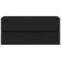 Mueble para lavabo roble negro 100x38,5x45 cm madera ingeniería