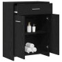 Gabinete de Baño con cajón Roble Negro 60 x 33 x 80 cm