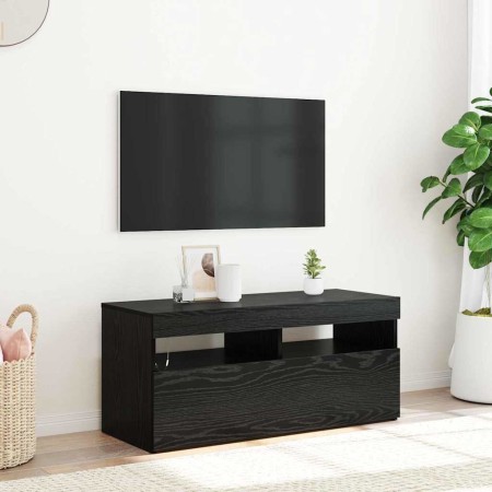 Gabinete de TV Negro 90 x 35 x 40 cm Madera contrachapada