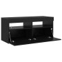 Gabinete de TV Negro 90 x 35 x 40 cm Madera contrachapada
