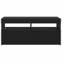 Gabinete de TV Negro 90 x 35 x 40 cm Madera contrachapada