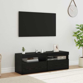 Gabinete de TV 2 pcs Negro 60 x 35 x 40 cm Madera contrachapada