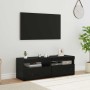 Gabinete de TV 2 pcs Negro 60 x 35 x 40 cm Madera contrachapada