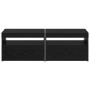 Gabinete de TV 2 pcs Negro 60 x 35 x 40 cm Madera contrachapada