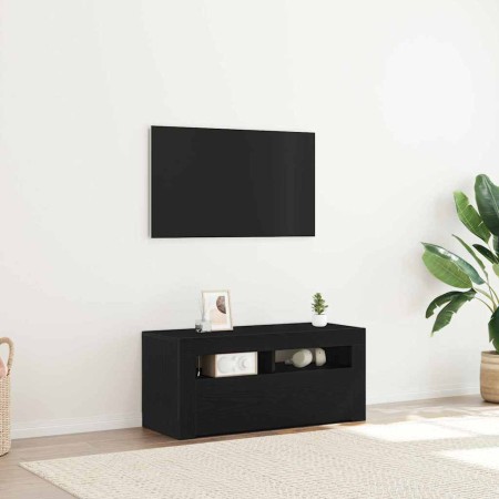 Gabinete de TV Negro 90 x 35 x 40 cm Madera contrachapada