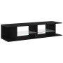 Gabinete de TV Negro 135 x 39 x 30 cm Madera contrachapada