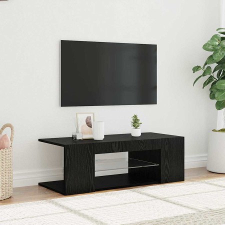 Gabinete de TV Negro 90 x 39 x 30 cm Madera contrachapada