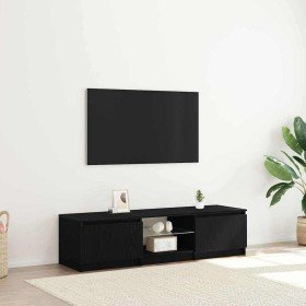 Gabinete de TV Roble Negro 140 x 38,5 x 36 cm en Muebles TV | Comprar online en Foro24