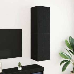 Mueble para TV de Pared Roble negro 30.5 x 30 x 110 cm