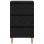Armario de Noche con cajón Roble negro 40 x 35 x 69 cm